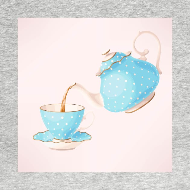 Watercolor Tea Party by NewburyBoutique